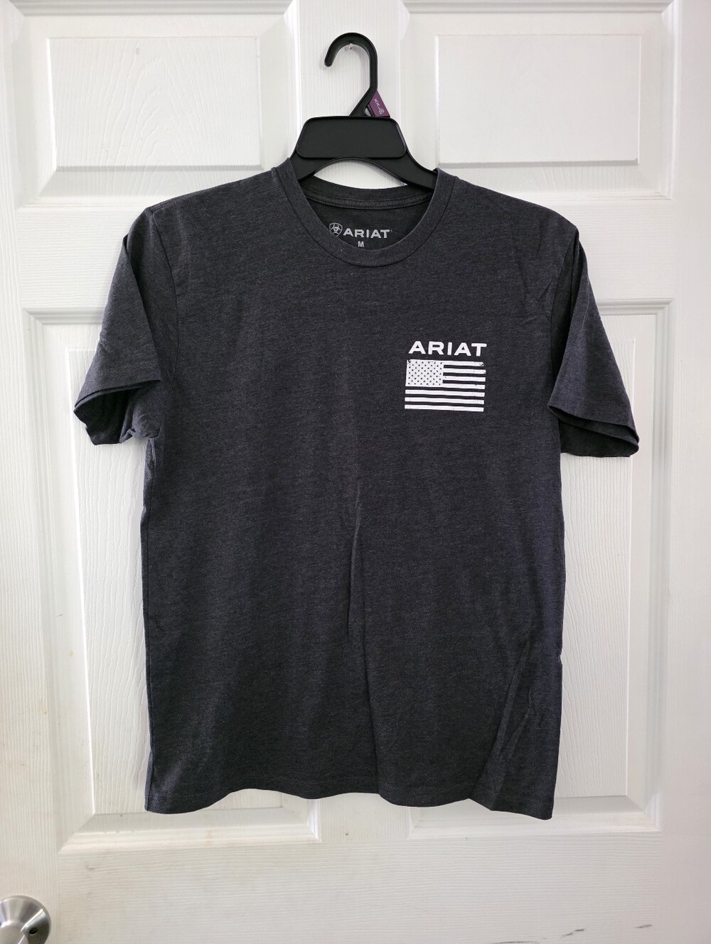 Men Size Medium Ariat Freedom Flag Charcoal